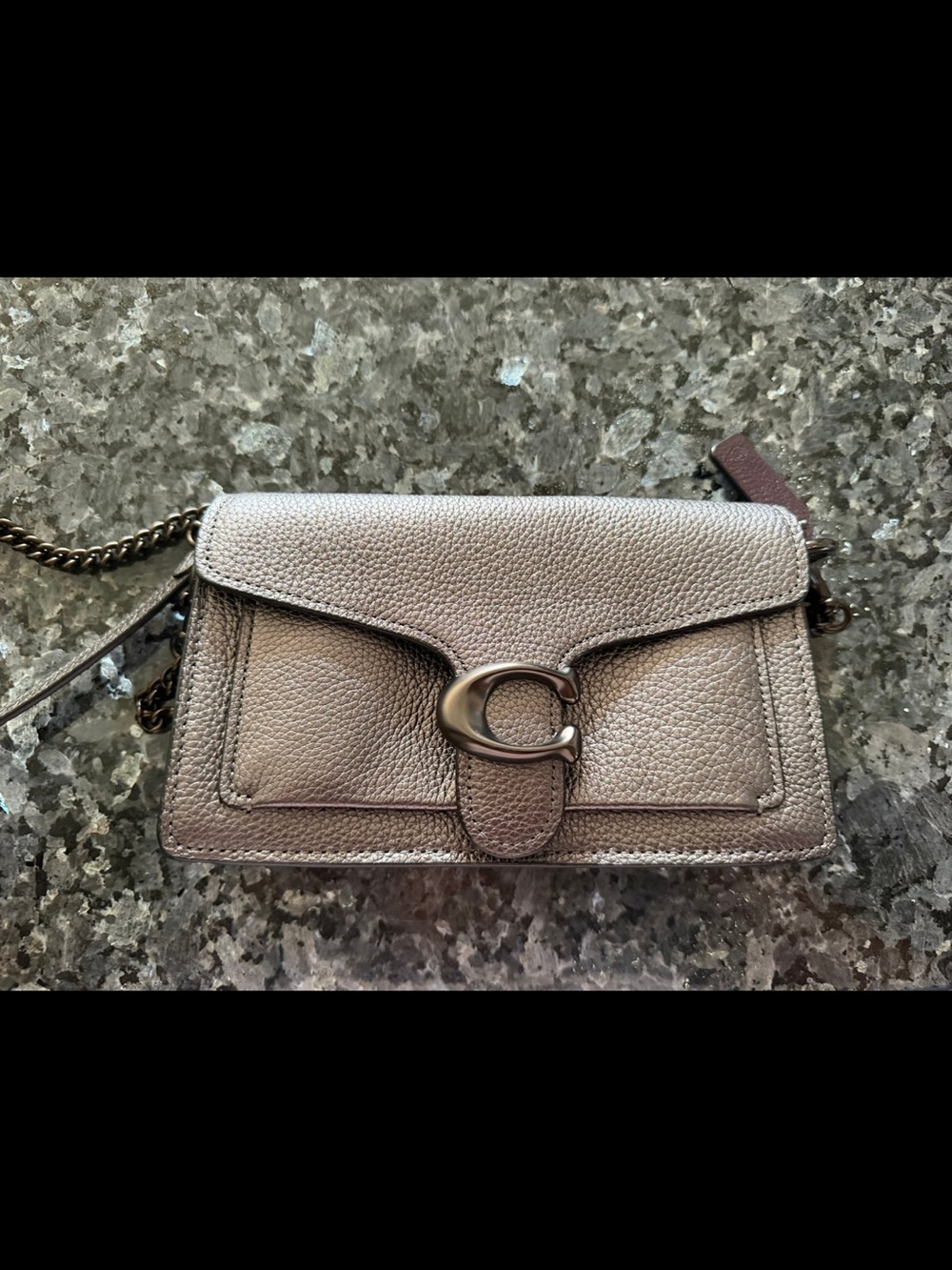 Coach Metallic Pebbled Leather Crossbody
